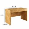 Hudson 2-Drawer Burl Wood Desk in Natural