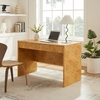 Hudson 2-Drawer Burl Wood Desk in Natural