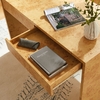 Hudson 2-Drawer Burl Wood Desk in Natural