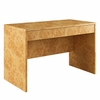 Hudson 2-Drawer Burl Wood Desk in Natural