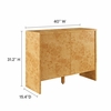 Hudson 40" Burl Wood Sideboard in Natural