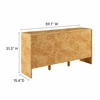 Hudson 60" Burl Wood Sideboard in Natural