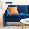 Indicate Performance Velvet Sofa in Navy
