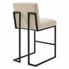 Indulge Channel Tufted Fabric Counter Stools Set of 2 in Beige