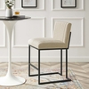 Indulge Channel Tufted Fabric Counter Stools Set of 2 in Beige