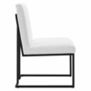 Indulge Channel Tufted Fabric Dining Chairs - Set of 2 in White