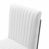 Indulge Channel Tufted Fabric Dining Chairs - Set of 2 in White