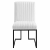 Indulge Channel Tufted Fabric Dining Chairs - Set of 2 in White