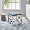 Intersperse Ottoman in Sea Blue