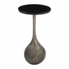 Ionis Accent Table in Black & Antique Silver