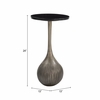 Ionis Accent Table in Black & Antique Silver
