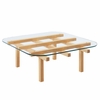 Isby 35 Inch Tempered Glass Coffee Table