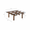 Isby 35 Inch Tempered Glass Coffee Table