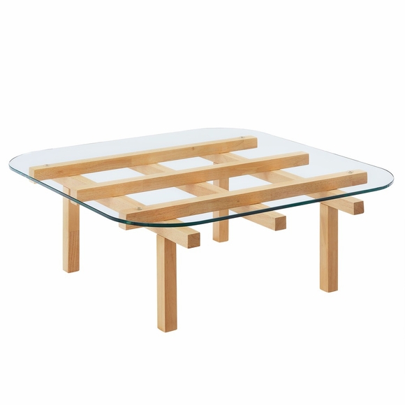 Isby 35 Inch Tempered Glass Coffee Table