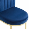Isla Channel Tufted Performance Velvet Dining Side Chair in Gold Navy
