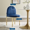 Isla Channel Tufted Performance Velvet Dining Side Chair in Gold Navy