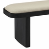 Iver 43" Upholstered Wood Accent Bench in Black Flax