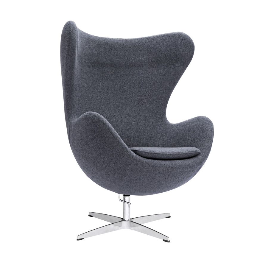 Jacobsen Style Egg Chair Wool Gray