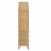 Jane 71 Inch Tall Arched Natural Rattan Bookshelf