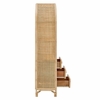 Jane 71 Inch Tall Arched Natural Rattan Bookshelf