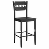 Jax Oak Wood Bar Stool With Wavy Razor Back