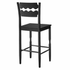 Jax Oak Wood Bar Stool With Wavy Razor Back