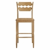 Jax Oak Wood Bar Stool With Wavy Razor Back