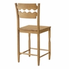 Jax Oak Wood Counter Stool With Wavy Razor Back