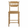 Jax Oak Wood Counter Stool With Wavy Razor Back