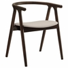 Jax Oak Wood Dining Chair With Wavy Razor Back