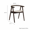 Jax Oak Wood Dining Chair With Wavy Razor Back