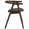 Jax Oak Wood Dining Chair With Wavy Razor Back