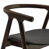 Jax Oak Wood Dining Chair With Wavy Razor Back