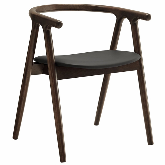 Jax Oak Wood Dining Chair With Wavy Razor Back