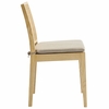 Jax Oak Wood Dining Chair With Wavy Razor Back and Cushion