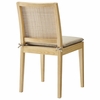 Jax Oak Wood Dining Chair With Wavy Razor Back and Cushion