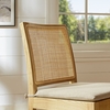 Jax Oak Wood Dining Chair With Wavy Razor Back and Cushion