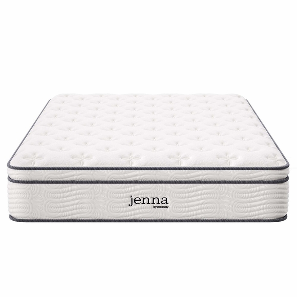 Jenna 12" Innerspring and Foam Full Mattress in White
