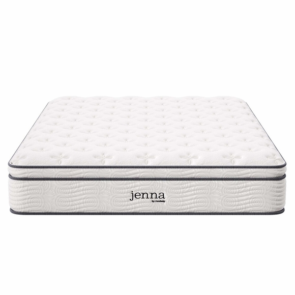 Jenna 12" Innerspring and Foam King Mattress in White