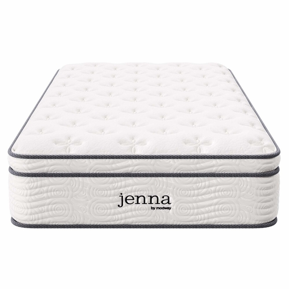 Jenna 12" Innerspring and Foam Twin Mattress in White