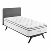 Jenna 14" Innerspring and Foam Twin Mattress in White