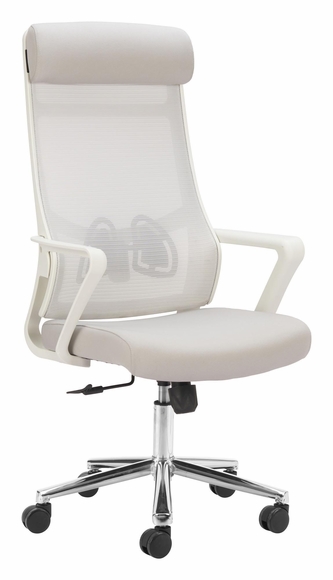 Jett High Back Office Chair in Light Gray