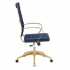 Jive Gold Stainless Steel Highback Office Chair in Gold Navy