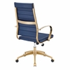 Jive Gold Stainless Steel Highback Office Chair in Gold Navy
