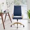 Jive Gold Stainless Steel Highback Office Chair in Gold Navy