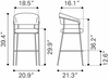 Josephine Barstool Set of 2