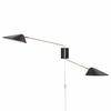 Journey 2-Light Swing Arm Wall Sconce in Black