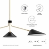 Journey 3-Light 14" Arm Pendant in Black