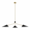 Journey 3-Light 14" Arm Pendant in Black