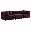 Jubilee 3-Piece Modular Performance Velvet Sectional Sofa